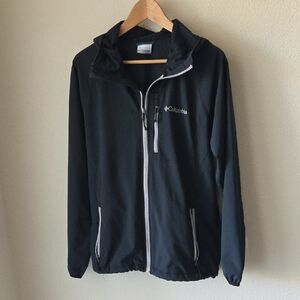 Columbia Men's Navy Blue Windbreaker with Gray Accents Sz M Outdoor Gorpcore